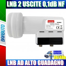LNB 2 USCITE TWIN UNIVERSALE 0,1 dB N.F. SERIE XTRA LINE EMMEESSE