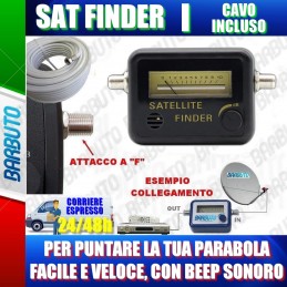 PUNTATORE, MISURATORE CAMPO, SAT FINDER DVB-S/S2 "PER PUNTARE LA TUA PARABOLA"