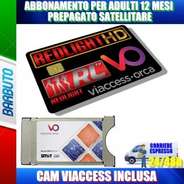 ABBONAMENTO PER ADULTI 12 MESI PREPAGATO SATELLITARE + CAM VIACCESS 