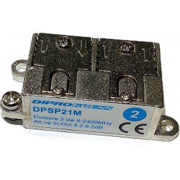 Divisore 2 VIE a Morsetto DC-Pass TV-SAT DiProgress DPSP21M