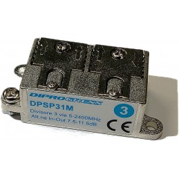Divisore 3 VIE a Morsetto DC-Pass TV-SAT DiProgress DPSP31M