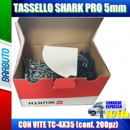 TASSELLO SHARK PRO 5mm CON VITE TC-4X35 (conf. 200pz) WURTH