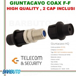 GIUNTACAVO COAX F FEMMINA - F FEMMINA HIGH QUALITY + CAP