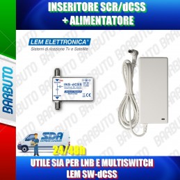 ALIMENTATORE dCSS + INSERITORE UTILE SIA PER LNB E MULTISWITCH LEM SW-dCSS