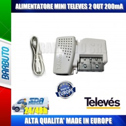 ALIMENTATORE PICOKOM 1IN - 2 OUT 12V 200mA TELEVES 579401 PER ANTENNA 790 HDBOSS