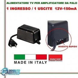 ALIMENTATORE TV X AMPLIFICATORE ANTENNA TERRESTRE 12V - 1 USCITA 150mA EMMESSE