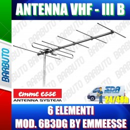 ANTENNA VHF YAGI EMMEESSE MODELLO 6W3D - III BANDA TV