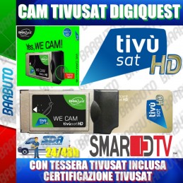 CAM TivuSat DIGIQUEST VERSIONE WIFI, ORIGINALE TIVUSAT - CON SMART CARD ORO