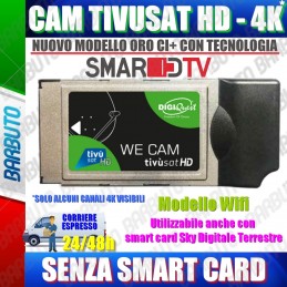 CAM TivuSat HD 4K* UNIVERSALE CI+ WIFI, ORIGINALE TIVUSAT - SENZA SMART CARD