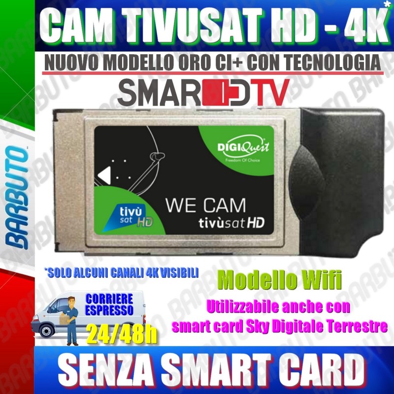 Came Cam TIVUSAT 4K HD Modulo CI WiFi senza Card 