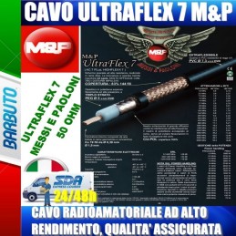 1mt ULTRAFLEX 7 MESSI e PAOLONI CAVO COASSIALE A BASSA PERDITA 7,3mm (come rg58)