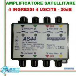 AMPLIFICATORE DI TESTA SAT 20dB REGOLABILE LEM ELETTRONICA MODELLO AS44