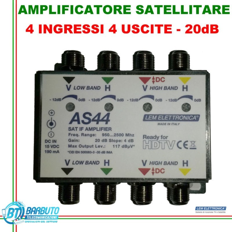 Amplificatore In Linea Da 20 DB Per DVB-T E Satellite – 2 Pezzi, 10-2400 MHz, Connettori F, Compatto E Facile Da Installare