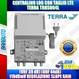 CENTRALINO LOG CON TAGLIO LTE (VHF 39 dB) (UHF 44dB) 118dBmV REGOLAZIONE SLOPE G