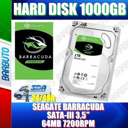 HARD DISK INTERNO HARD DISK 1000GB SATA-III 3,5" BARRACUDA 64MB 7200RPM