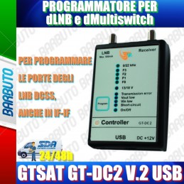 GTSAT GT-DC2 programmatore per dLNB e dMultiswitch V.2 USB con tasto PROGRAM est