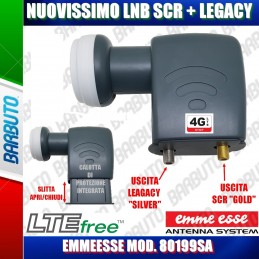 NUOVISSIMO LNB SCR CON PORTA GOLD + PORTA LEGACY + FILTRO LTE INTEGRATO 80199SA