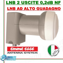 LNB 2 USCITE TWIN UNIVERSALE 0,1 dB N.F. SERIE XTRA LINE EMMEESSE