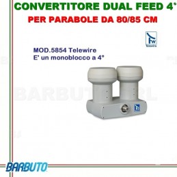 CONVERTITORE  LNB OCCHIO TELEWIRE MONOBLOCCO 4° PER PARABOLE DA 80/85 CM