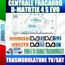 CENTRALINO TRASMODULATORE TV/SAT FRACARRO D-MATRIX S4 EVO