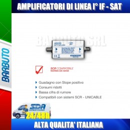 AMPLIFICATORE  DI LINEA SATELLITARE, REGOLABILE 21 dB