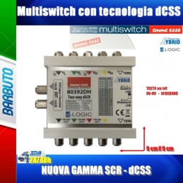 MULTISWITCH PER SKYQ - SAT IBRIDO SCR / dCSS / WIDEBAND A 2 OUT 80392DH EMMESSE