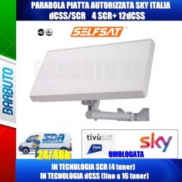 ANTENNA SATELLITARE PIATTA CON LNB dCSS/SCR 16 UB,H21DCSS AUTORIZZATO SKY ITALIA