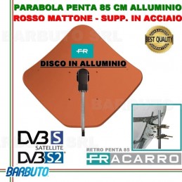 PARABOLA 85 CM IN ALLUMINIO PENTA FRACARRO ROSSA SUPPORTO POST. ACCIAIO 211204