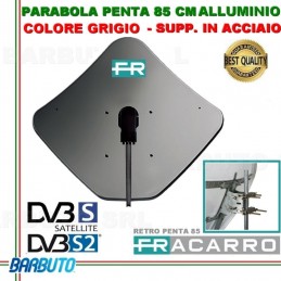 PARABOLA 85 CM IN ALLUMINIO PENTA FRACARRO GRIGIA SUPPORTO POST. ACCIAIO 211203