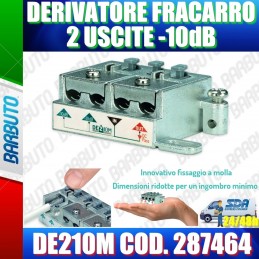 DERIVATORE 2 USCITE -10 dB A MORSETTI E MOLLA FRACARRO DE210M COD. 287464