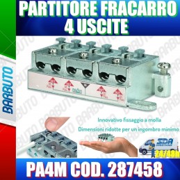 PARTITORE 4 USCITE A MORSETTI E MOLLA SAT E TERRESTRE FRACARRO PA4M COD. 287458