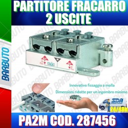 PARTITORE 2 USCITE A MORSETTI E MOLLA SAT E TERRESTRE FRACARRO PA2M COD. 287456