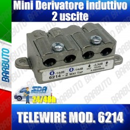 Mini Derivatore induttivo 2 out -14dB 4/2200MHz TELEWIRE 6214