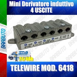 Mini Derivatore induttivo 4 out -18dB TELEWIRE 6418