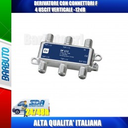 DERIVATORE CON CONNETTORI F 4 USCITE VERTICALE -12dB