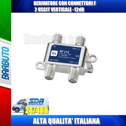 DERIVATORE CON CONNETTORI F 2 USCITE VERTICALE -12dB