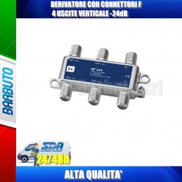 DERIVATORE CON CONNETTORI F 4 USCITE VERTICALE -24dB