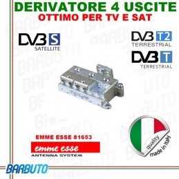 DERIVATORE 4 USCITE EMMEESSE SERIE PlugIN MODEL D4/12 IN PRESSOFUSIONE PlugIN