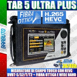 MISURATORE DI CAMPO ROVER TAB 5 ULTRA TOUCH DVBS2 DVBT2 HEVC H.265 FIBRA OTTICA