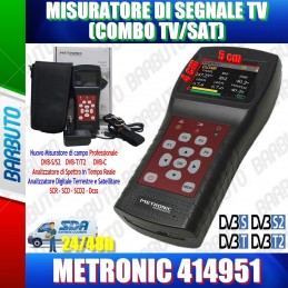 MISURATORE DI CAMPO COMBO DVB-T/T2 DVB-S/S2 ANALIZZATORE DI SPETTRO ANALISI HD