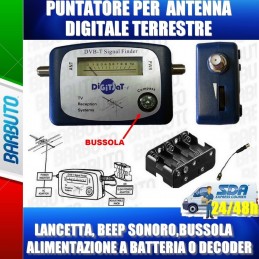 PUNTATORE MISURATORE DI CAMPO ANTENNA TERRESTRE FINDER DVB-T DIGISAT