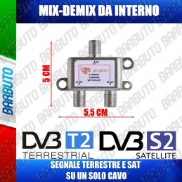 MIX / DEMIX - TV / SAT DA INTERNO - PRESSOFUSIONE A BASSA PERDITA GT-CSTV1