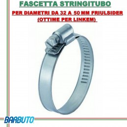 FASCETTA METALLICA STRINGITUBO W1 DIN 3017 DIAMETRO 32-50 mm