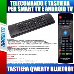 TELECOMANDO CON TASTIERA PER SMART TV E ANDROID TV - TASTIERA QWERTY BLUETOOTH