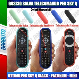 Rosso Custodia in Silicone Antipolvere Portatile 2 Pezzi per Telecomando Sky Q Touch Nero 