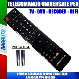 TELECOMANDO UNIVERSALE PER TV O DECODER, INVIARE MODELLO DEL APPARECCHIO