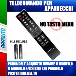 TELECOMANDO UNIVERSALE PER HOTEL, TV, DECODER, DVD, MONITOR, SENZA TASTO MENU