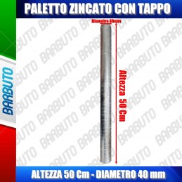 PALO 50 CENTIMETRI DIAMETRO 40 mm ZINCATO A CALDO