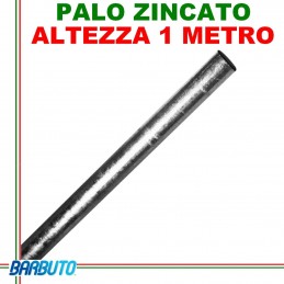 PALO ZINCATO ALTEZZA 1 METRO DIAMETRO 40 mm RINFORZATO, IDEALE PER PARABOLE
