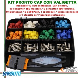 CAP SYSTEM COMPOSTO DA CaP COLORATI+CONNETTORI IEC+1 SPELLACAVO+PINZA+ESTRATTORE